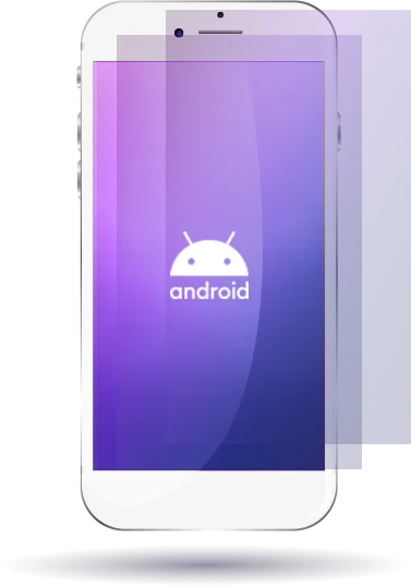 Phone with android logo
